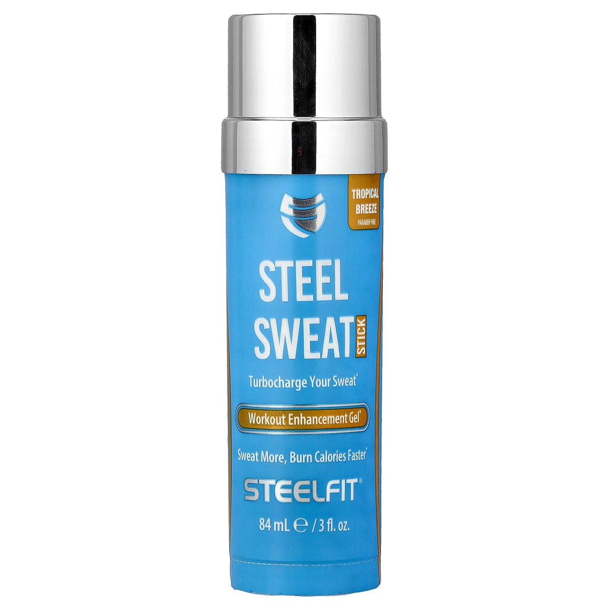SteelFit, Steel Sweat Stick, Workout Enhancement Gel, Tropical Breeze, 3 fl oz (84 ml)