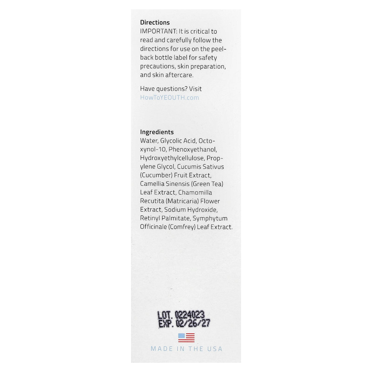 YEOUTH, Glycolic Acid 30% Gel Peel, 2 fl oz (60 ml)