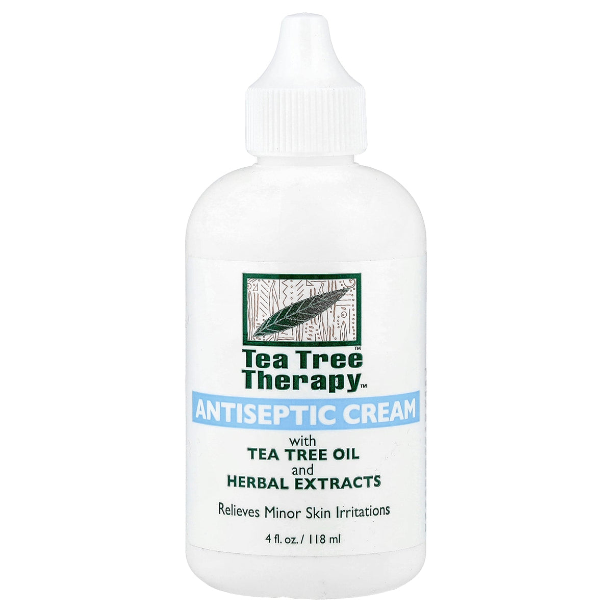 Tea Tree Therapy, Antiseptic Cream, With Tea Tree Oil and Herbal Extracts, 4 fl oz (118 ml)