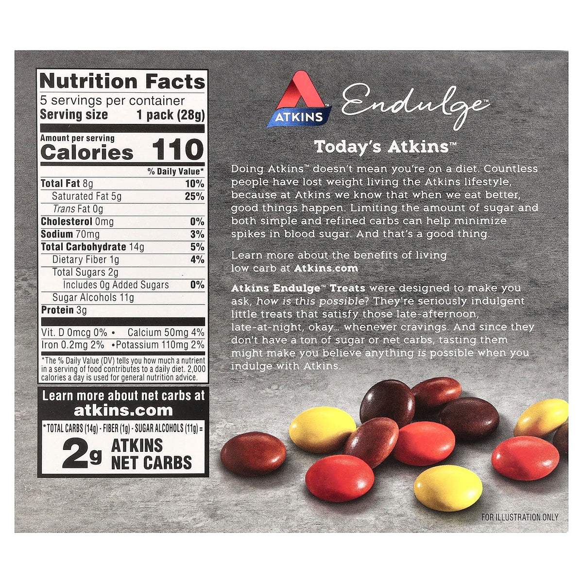 Atkins, Endulge™, Peanut Butter Candies, 5 Bars, 1 oz (28 g) Each