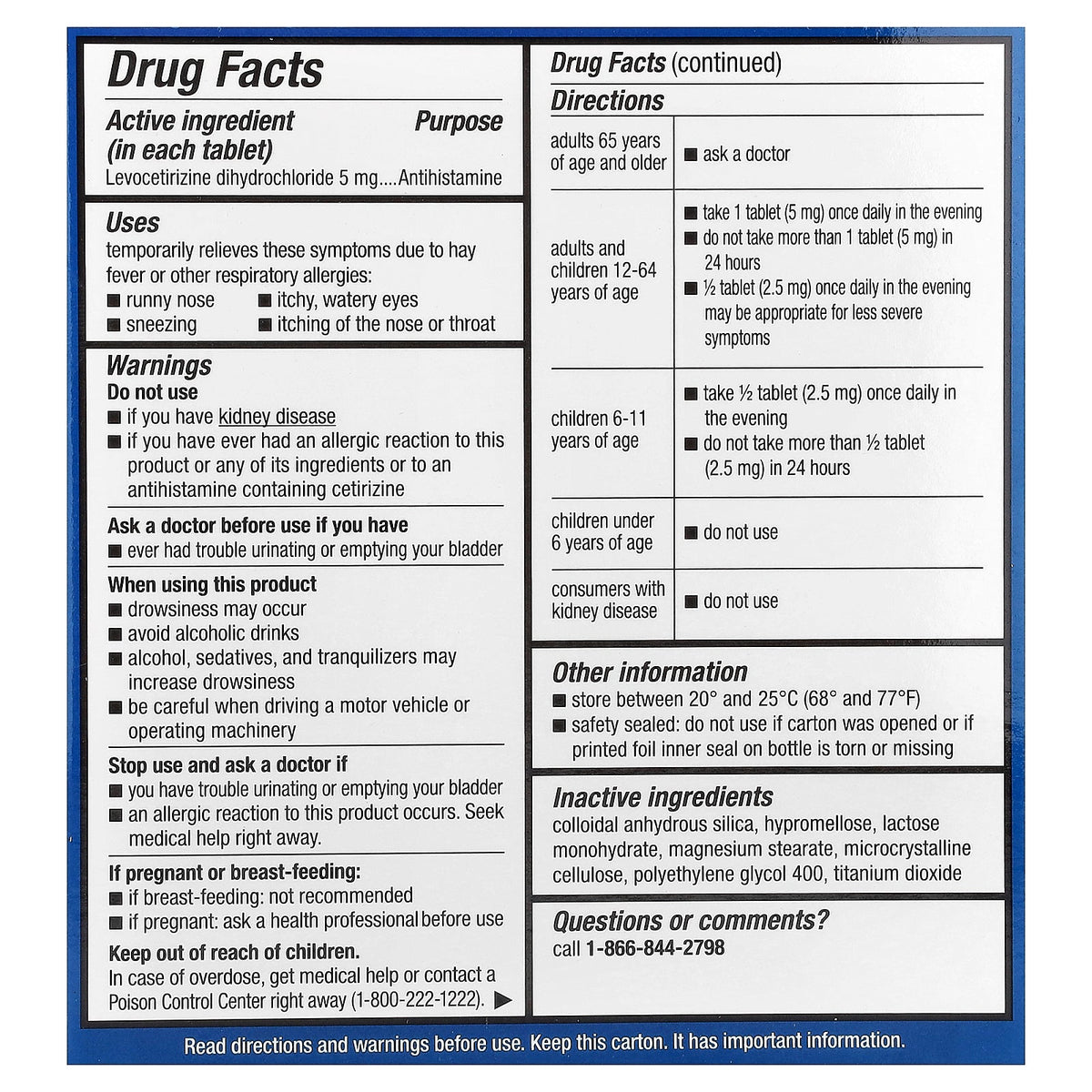 Xyzal, Allergy 24HR, 5 mg, 35 Tablets