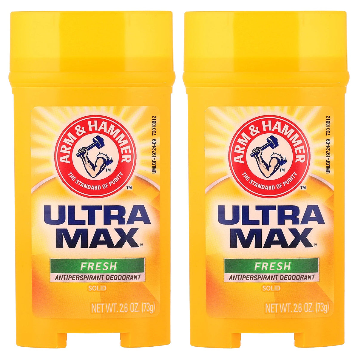 Arm & Hammer, UltraMax™, Solid Antiperspirant Deodorant, Fresh, 2 Pack, 2.6 oz (73 g) Each