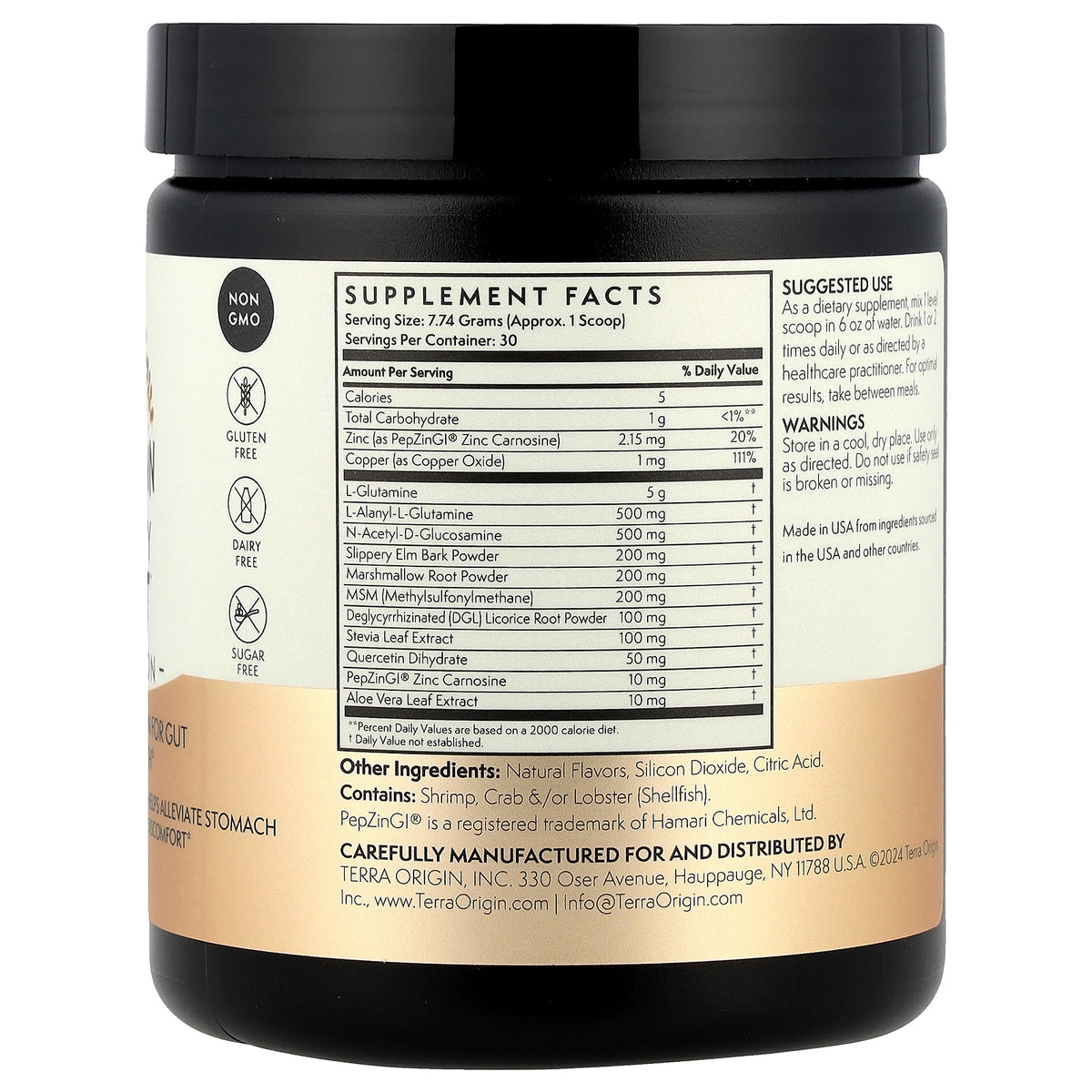 Terra Origin, Healthy Gut™, Honey Lemon, 8.19 oz (232.2 g)