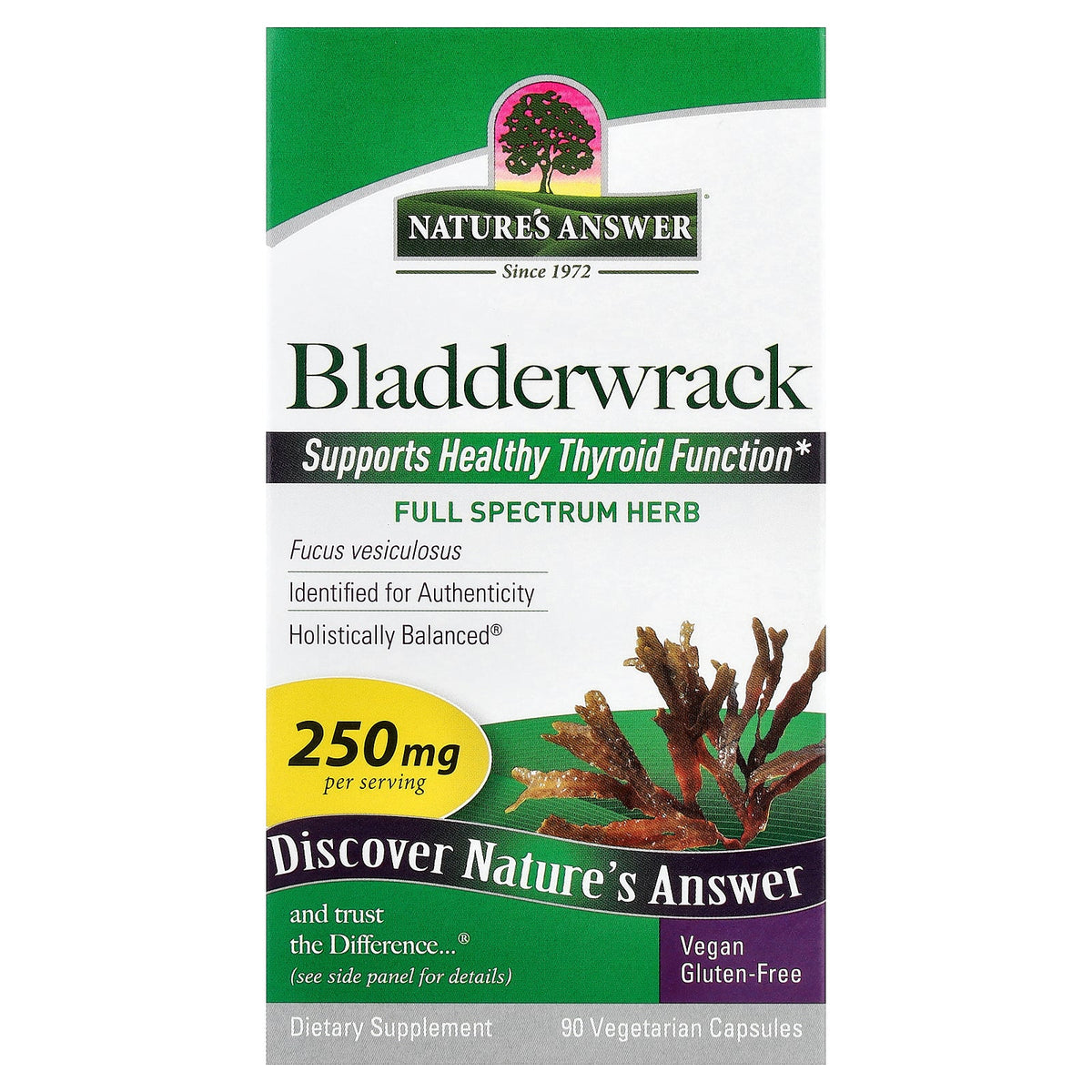 Nature's Answer, Bladderwrack, 250 mg, 90 Vegetarian Capsules