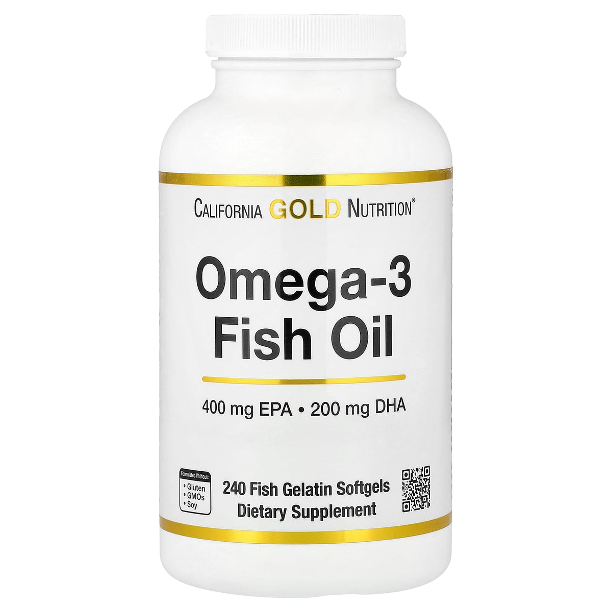 California Gold Nutrition, Omega-3 Fish Oil, Vivomega Triglyceride, 1,000 mg, 240 Fish Softgels