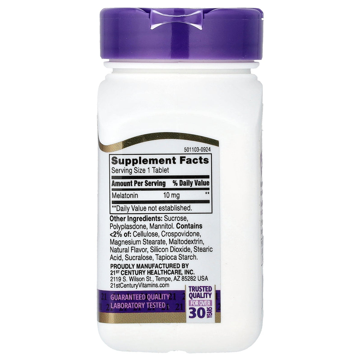 21st Century, Melatonin, Quick Dissolve, Cherry, 10 mg, 360 Tablets