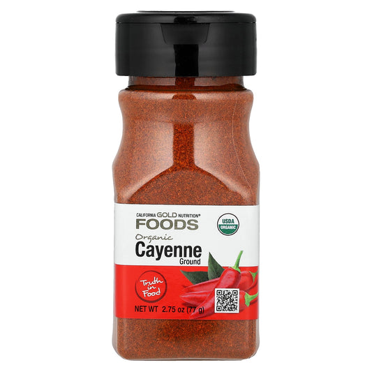 California Gold Nutrition, Foods, Organic Cayenne, 2.75 oz (77 g)
