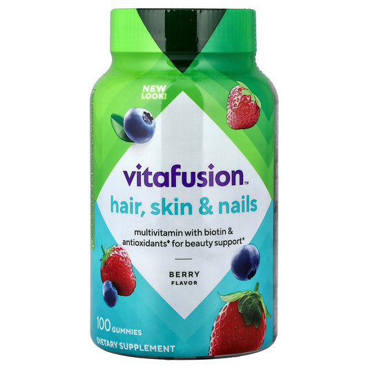 VitaFusion, Hair, Skin & Nails Gummies, Berry, 100 Gummies