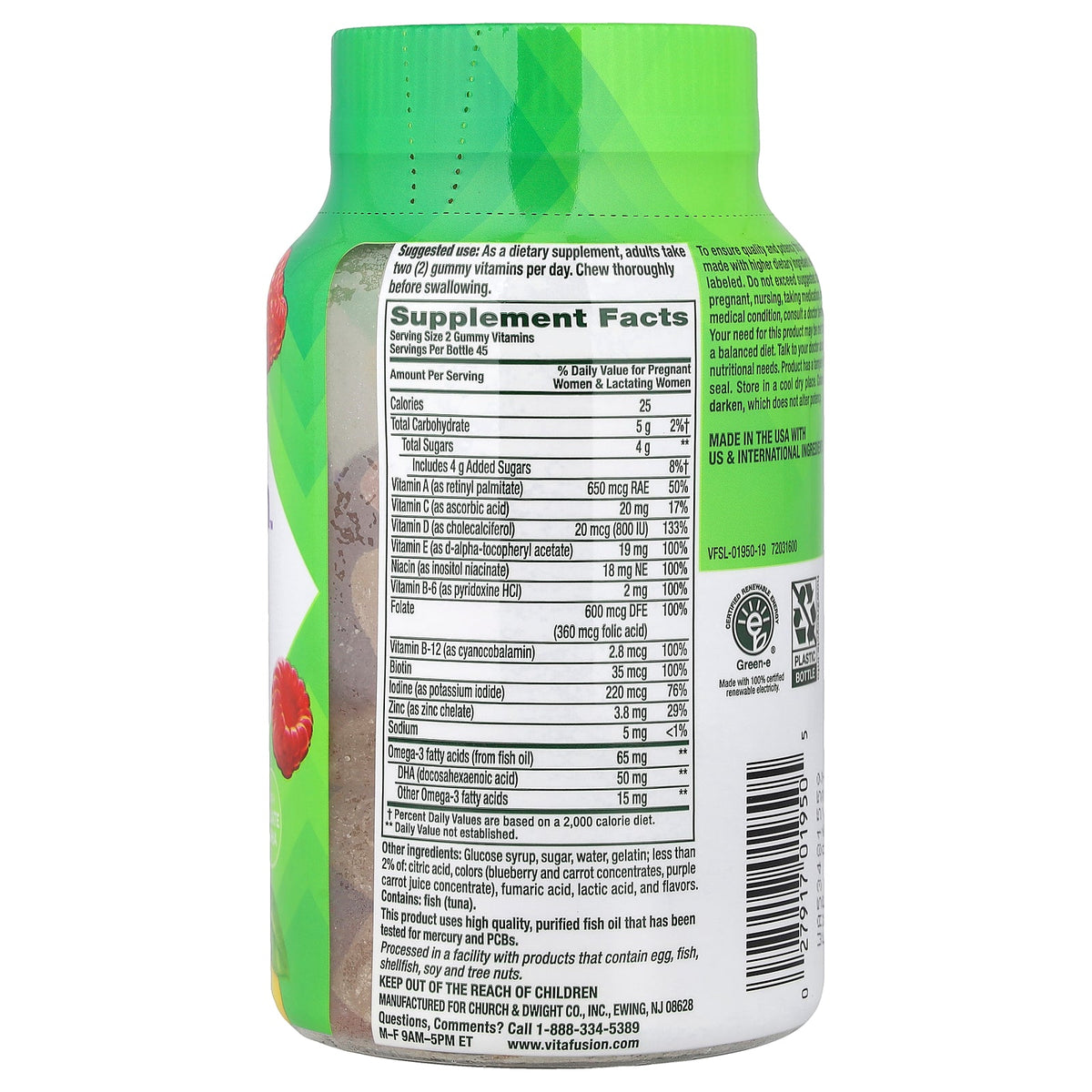 VitaFusion, Prenatal Gummies, Raspberry Lemonade, 90 Gummies