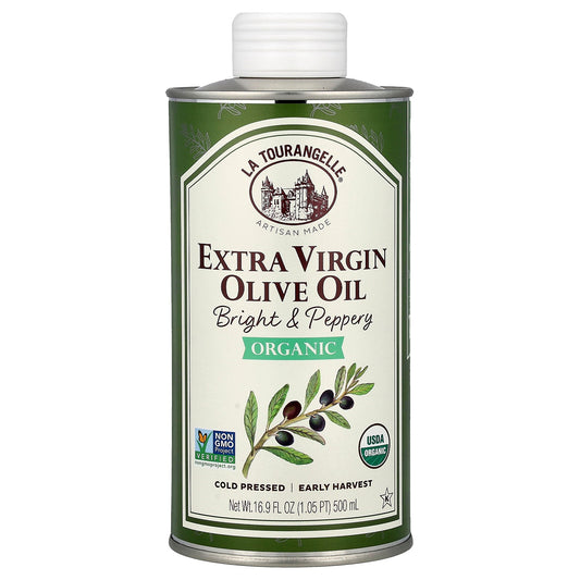 La Tourangelle, Organic Extra Virgin Olive Oil, Bright & Peppery, 16.9 fl oz (500 ml)
