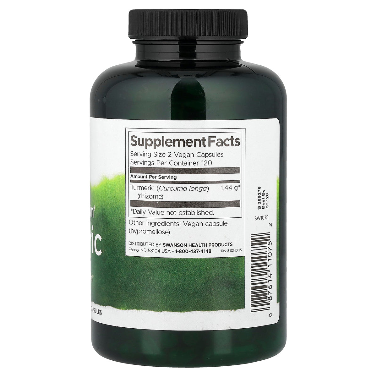 Swanson Vitamins, Full Spectrum® Turmeric, 720 mg, 240 Vegan Capsules