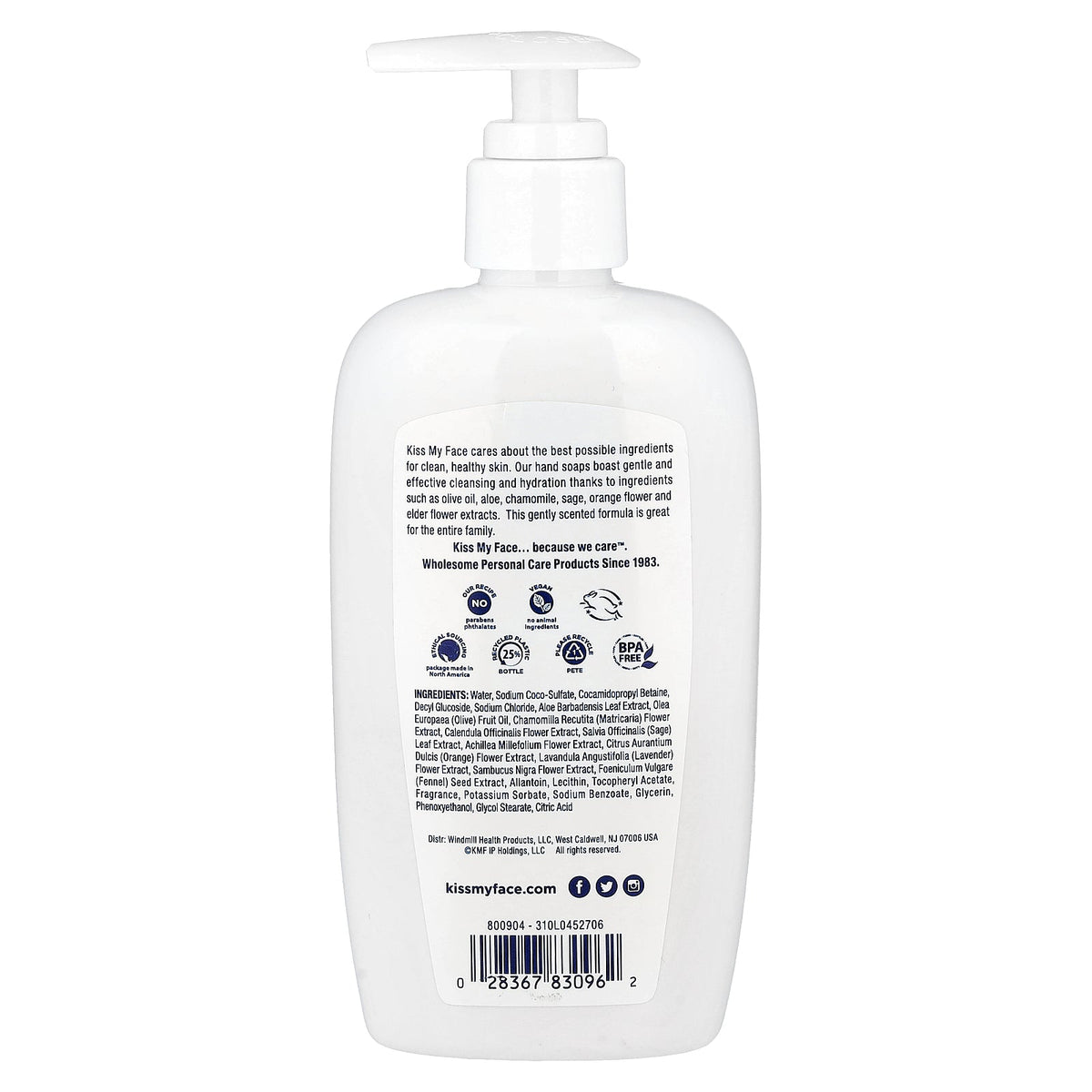 Kiss My Face, Hand Soap, Olive & Aloe, 9 fl oz (266 ml)