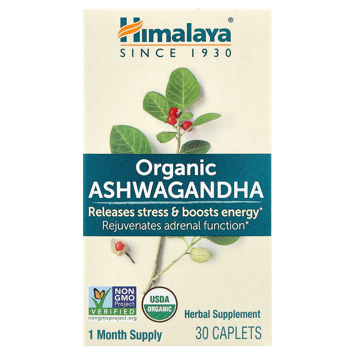 Himalaya, Organic Ashwagandha, 30 Caplets