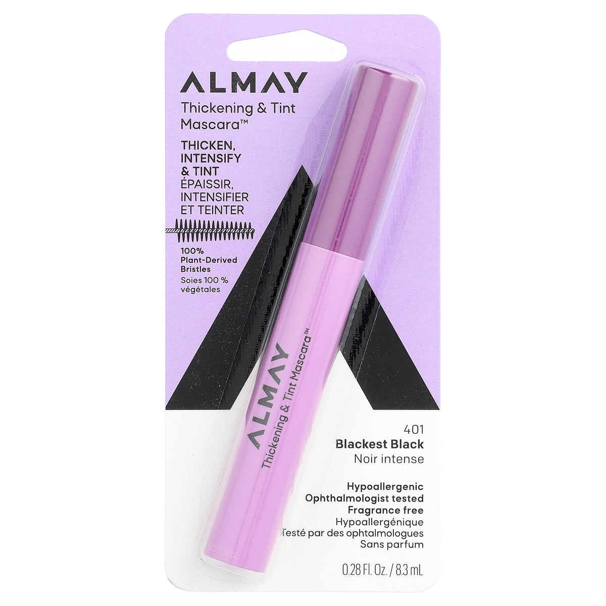 Almay, Thickening & Tint Mascara™, 401 Blackest Black, 0.28 fl oz (8.3 ml)