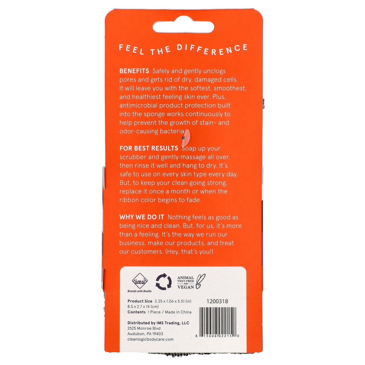 Cleanlogic, Detoxify, Body Exfoliator, 1 Count