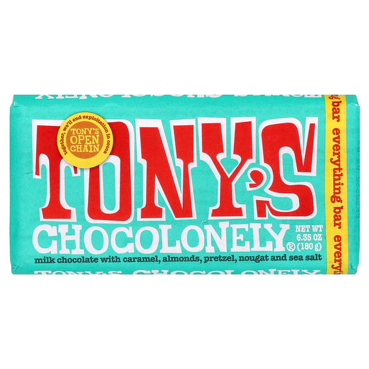 Tony's Chocolonely, Milk Chocolate Bar, Everything Bar, 6.35 oz (180 g)
