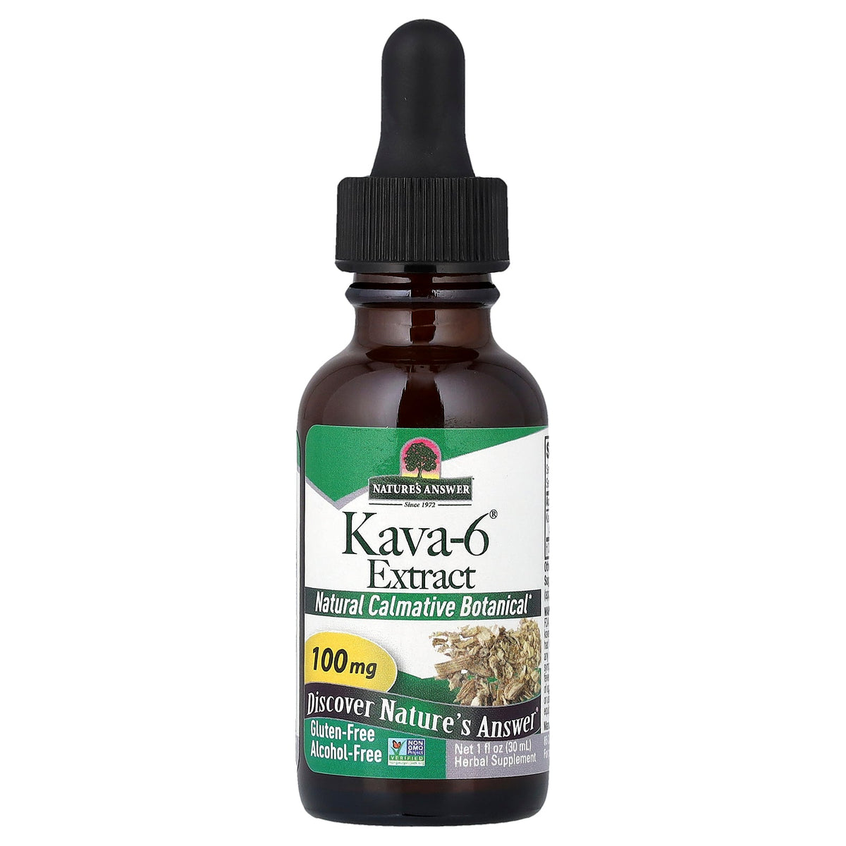Nature's Answer, Kava-6® Extract, Standardized, Alcohol-Free, 1 fl oz (30 ml)
