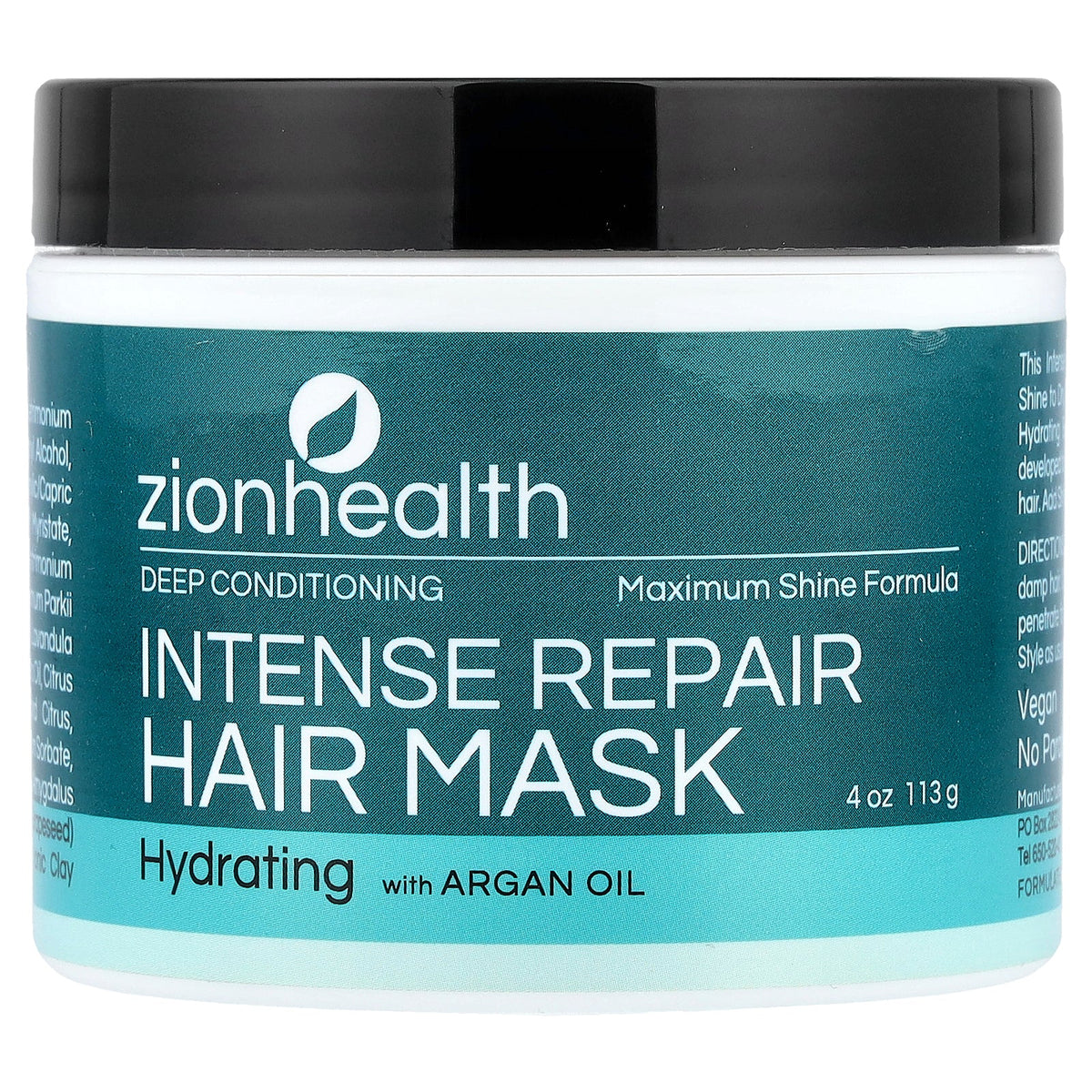 Zion Health, Intense Repair Hair Mask, 4 oz (113 g)