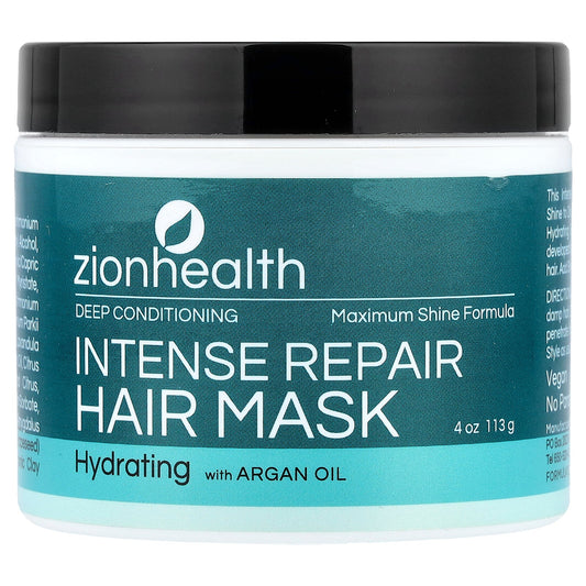Zion Health, Intense Repair Hair Mask, 4 oz (113 g)