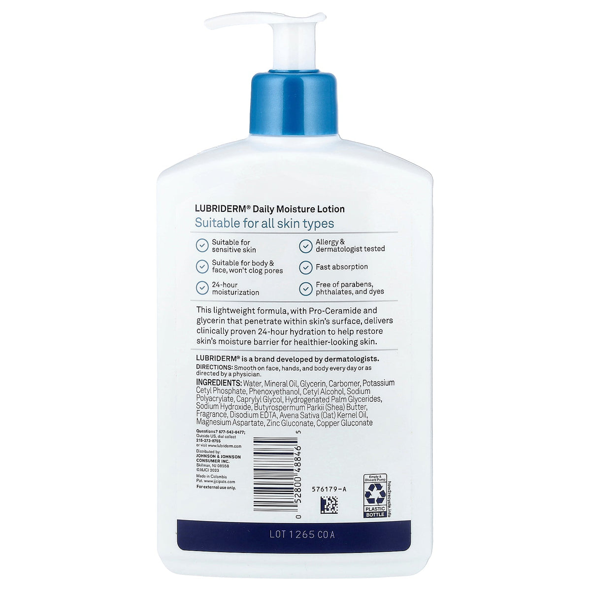 Lubriderm, Daily Moisture Lotion, All Skin Types, Lightly Scented, 16 fl oz (473 ml)