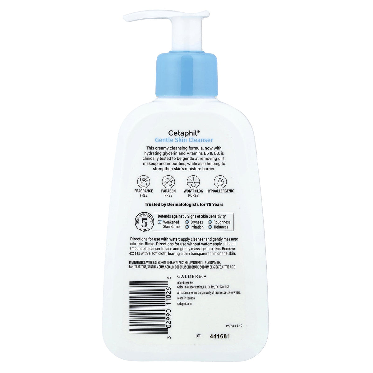 Cetaphil, Gentle Skin Cleanser, Normal to Dry Skin, Fragrance Free, 8 fl oz (237 ml)