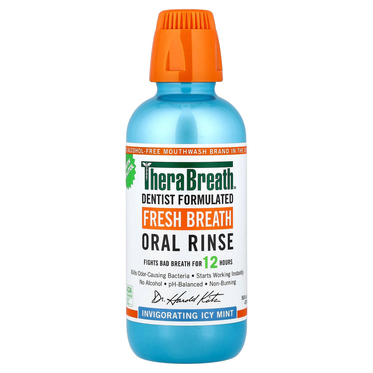TheraBreath, Fresh Breath Oral Rinse, Invigorating Icy Mint, 16 fl oz (473 ml)