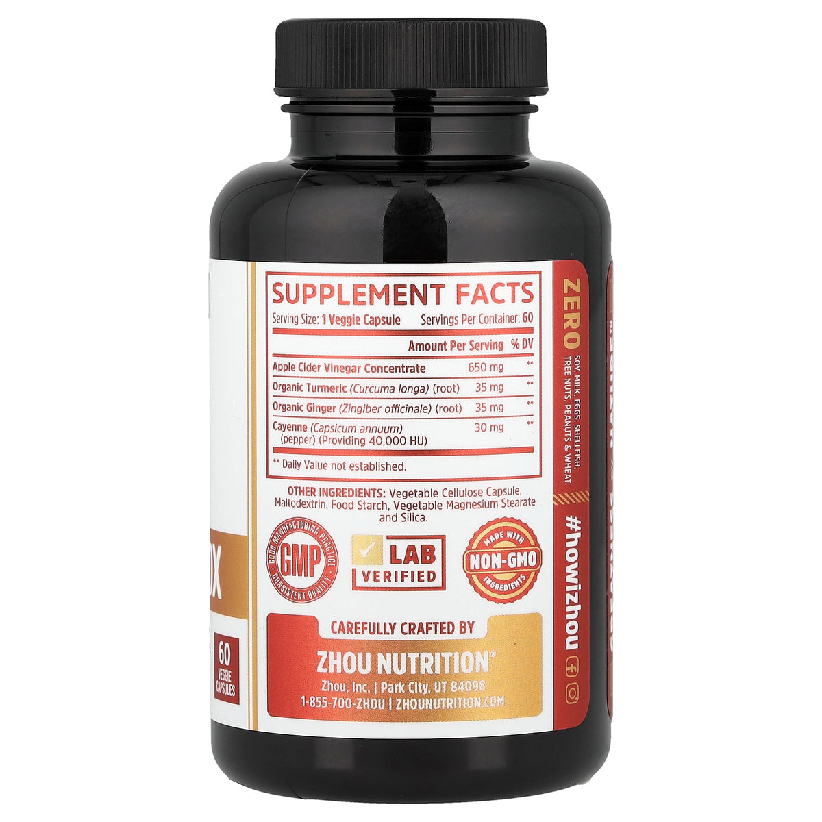 Zhou Nutrition, Cider Detox, 60 Veggie Capsules