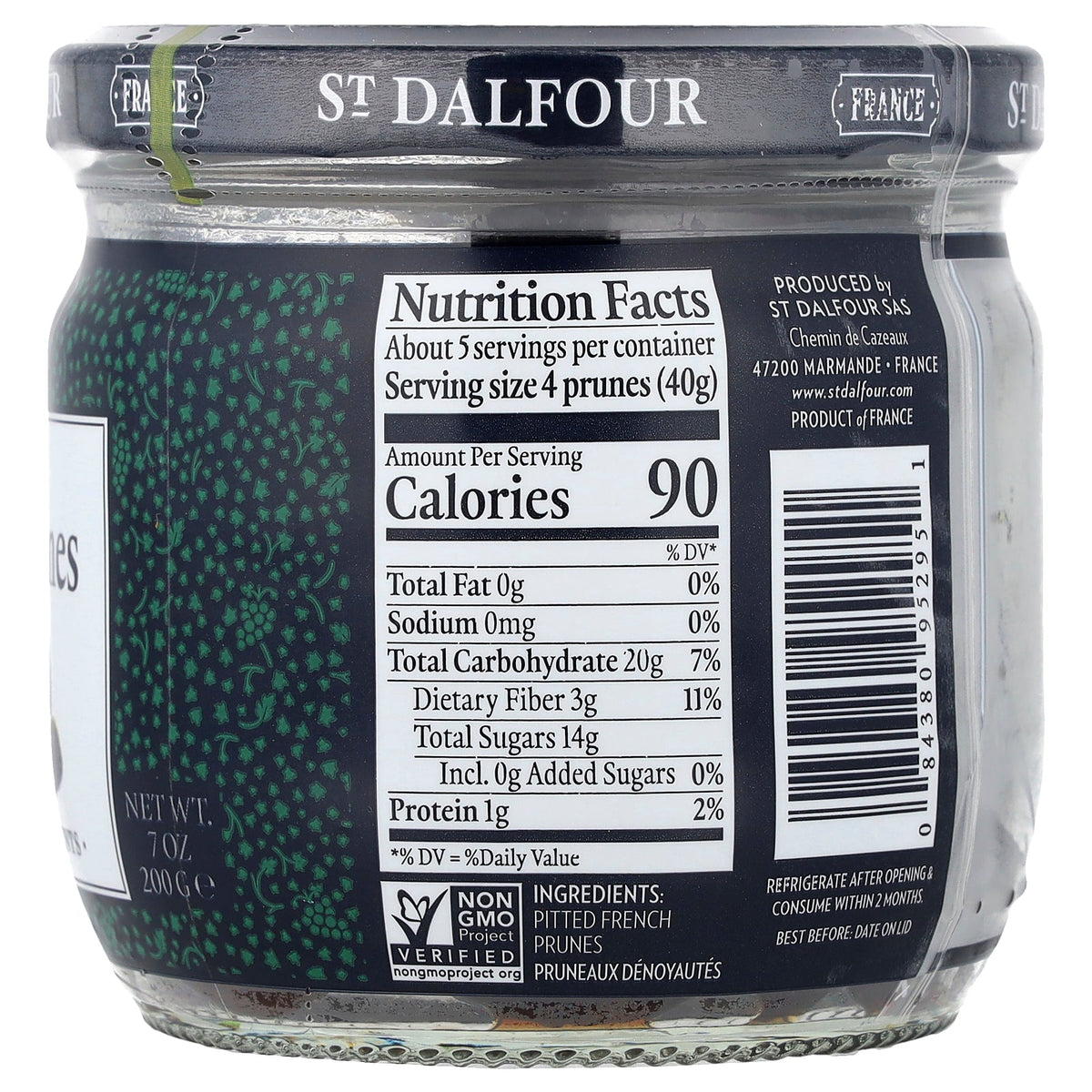 St. Dalfour, French Prunes, Pitted, 7 oz (200 g)