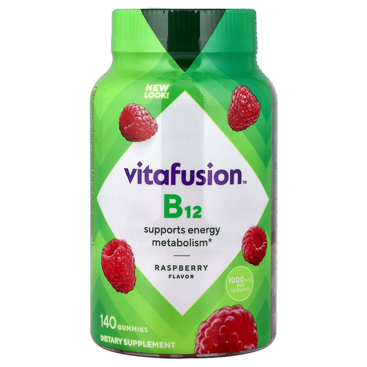 VitaFusion, B12 Gummies, Raspberry, 140 Gummies (500 mcg Per gummy)