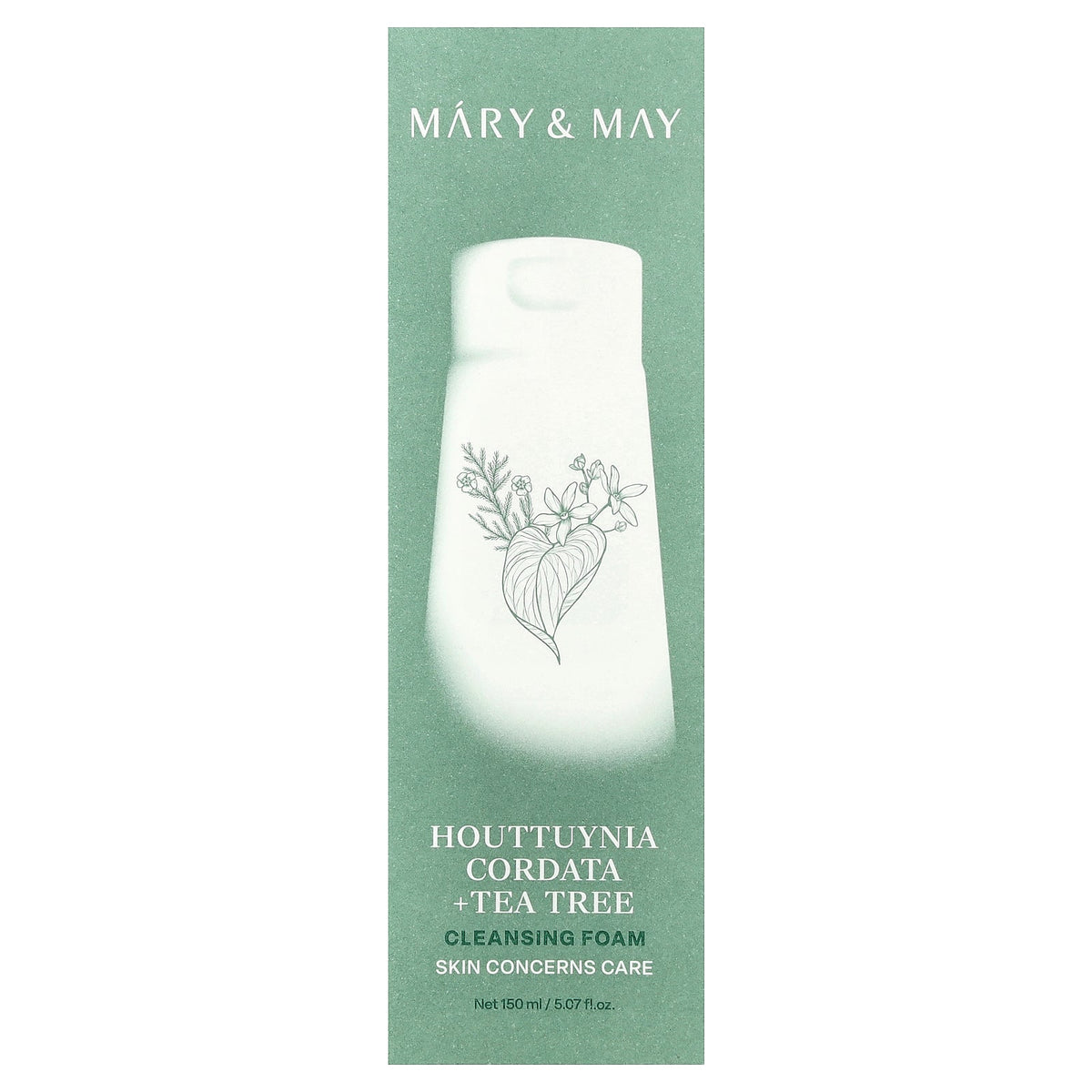 Mary & May, Houttuynia Cordata + Tea Tree Cleansing Foam, 5.07 fl oz (150 ml)