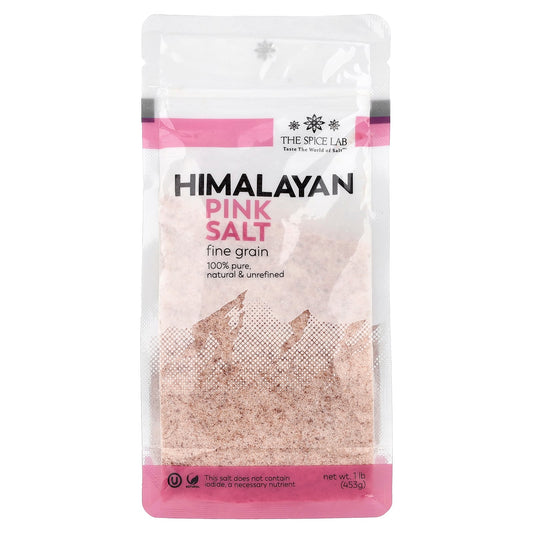 The Spice Lab, Himalayan Pink Salt, Fine Grain, 1 lb (453 g)