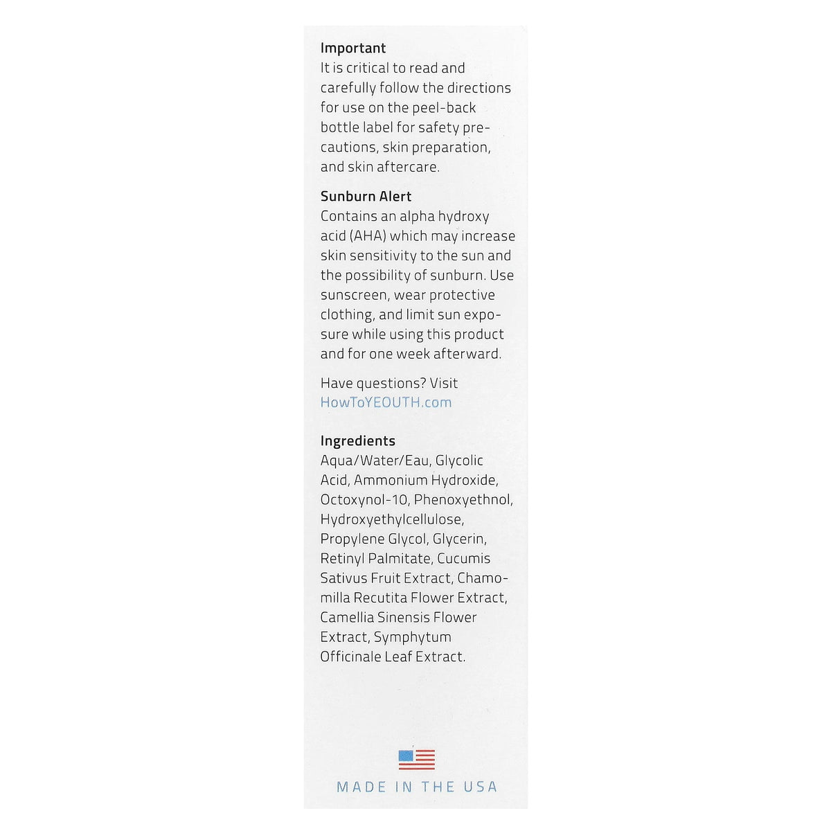 YEOUTH, Glycolic Acid 30% Peel, 1 fl oz (30 ml)