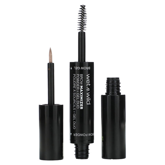 wet n wild, Brow Maximizer, Powder + Gel Duo, 1115504 Neutral Brown, 1 Count