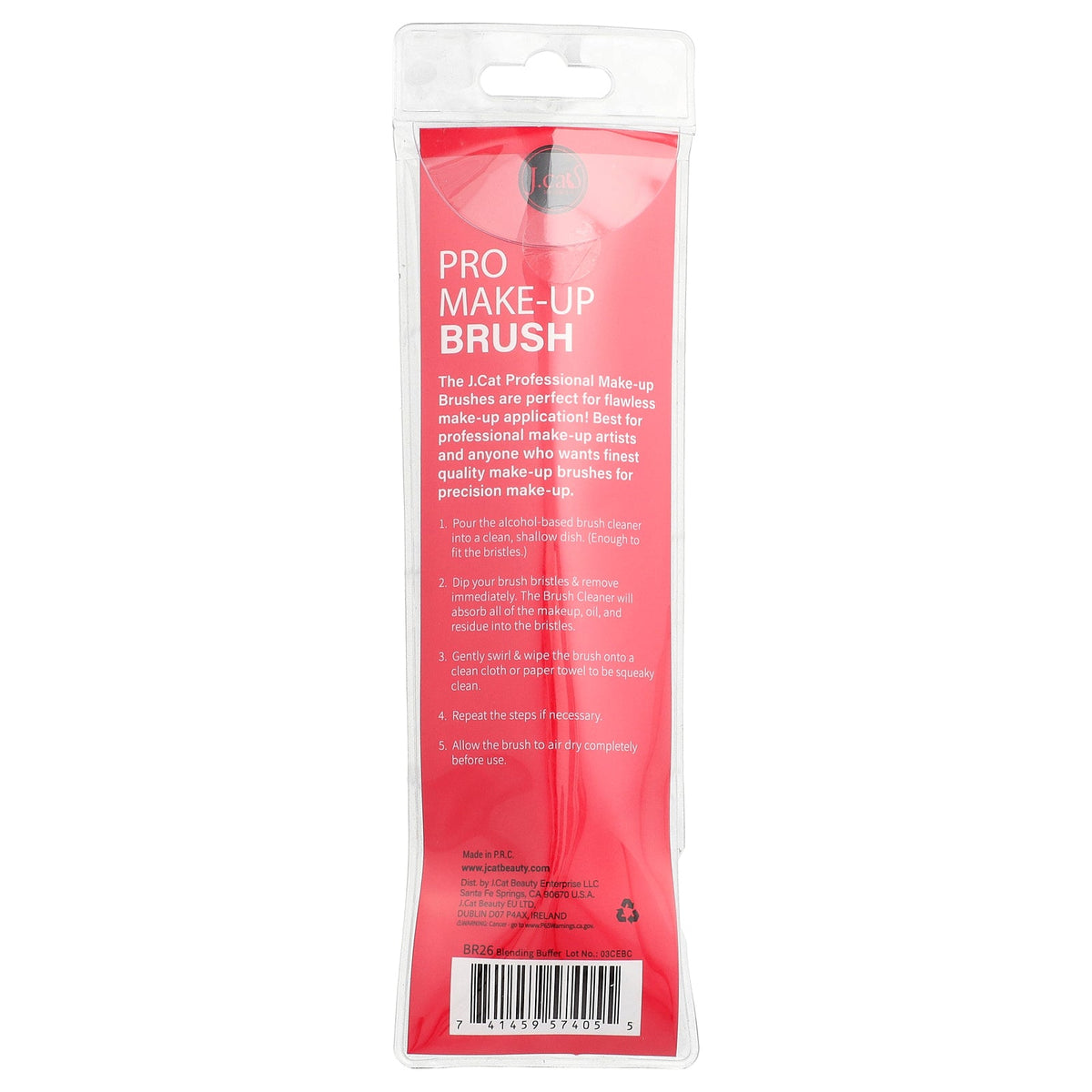 J.Cat Beauty, Pro Make-Up Brush, BR26 Blending Buffer, 1 Count