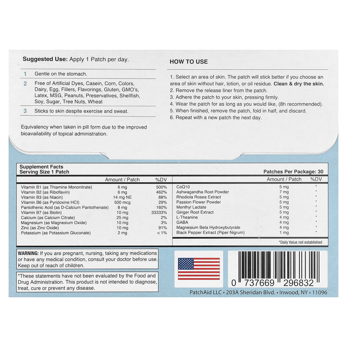 PatchAid, Relax & Unwind Patch, 30 Patches