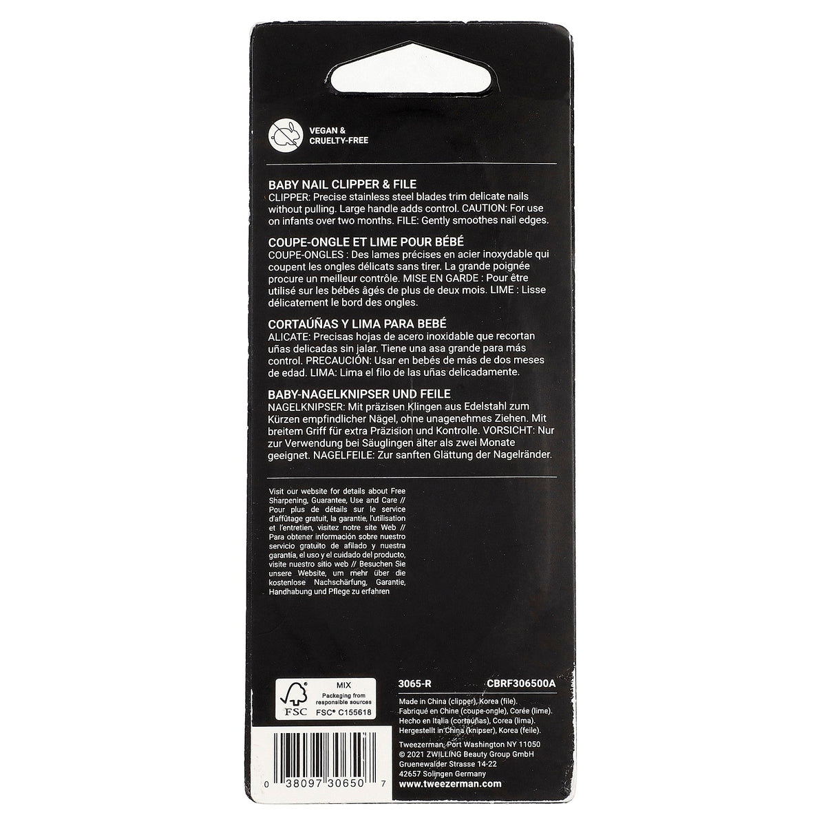 Tweezerman, Baby Nail Clipper & File, 2 Piece Kit