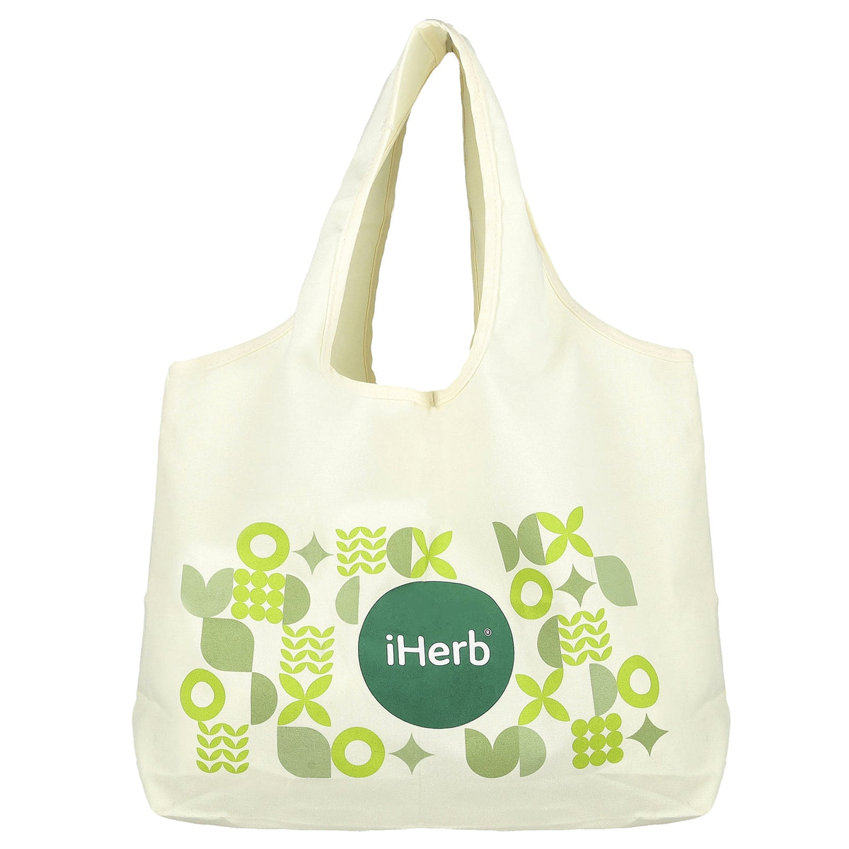 iHerb Goods, iHerb Logo Canvas Tote, Natural, 1 Bag