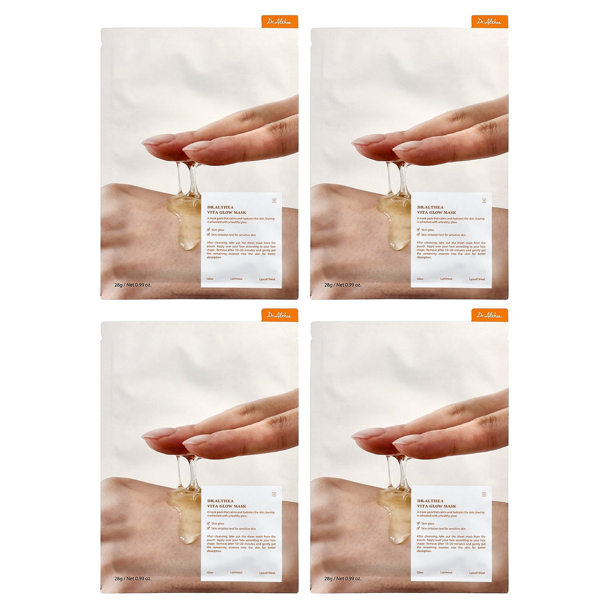 Dr. Althea, Vita Glow Beauty Mask, 4 Sheets, 0.99 oz (28 g) Each