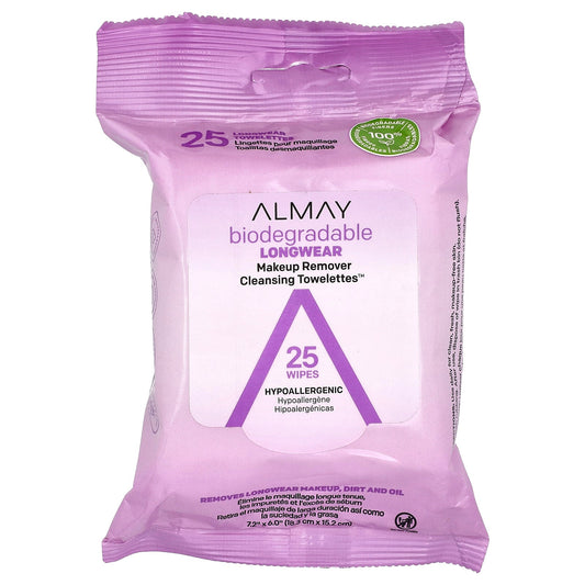 Almay, Longwear Makeup Remover Cleansing Towelettes™, 25 Wipes