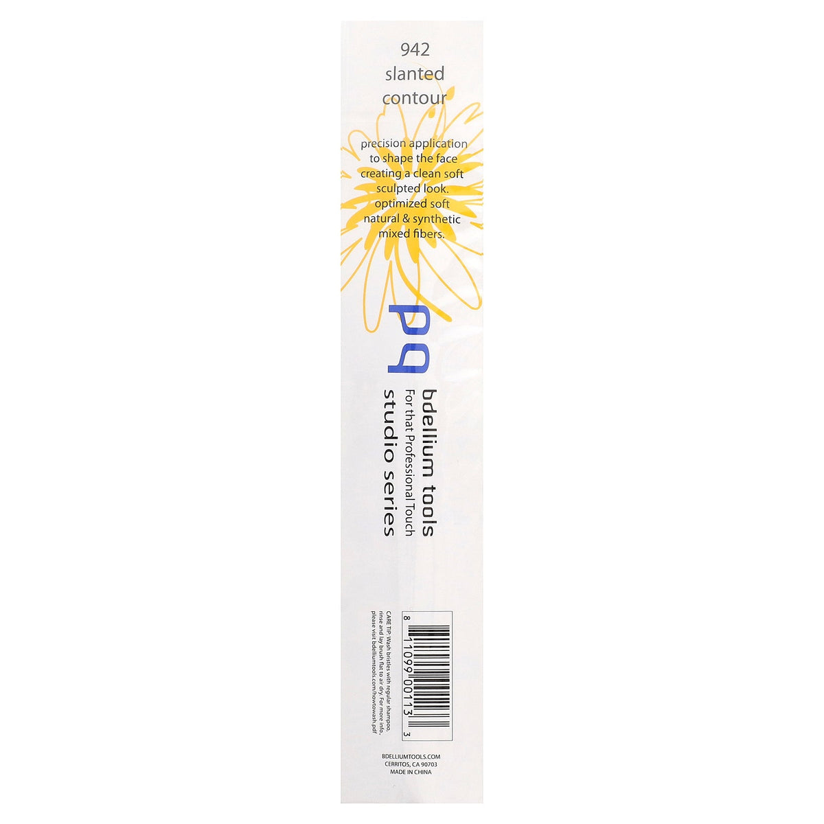 Bdellium Tools, Studio Series, Slanted Contour Brush, Face 942, 1 Brush