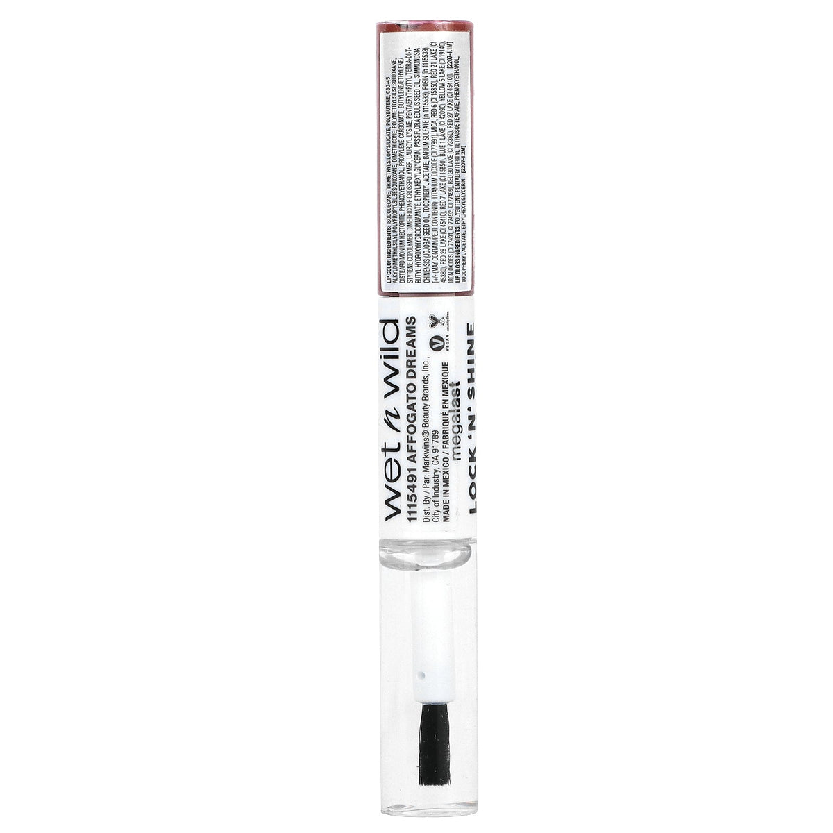 wet n wild, MegaLast, Lock 'N' Shine, Lip Color + Gloss, 1115491 Affogato Dreams, 0.26 fl oz (8 ml)