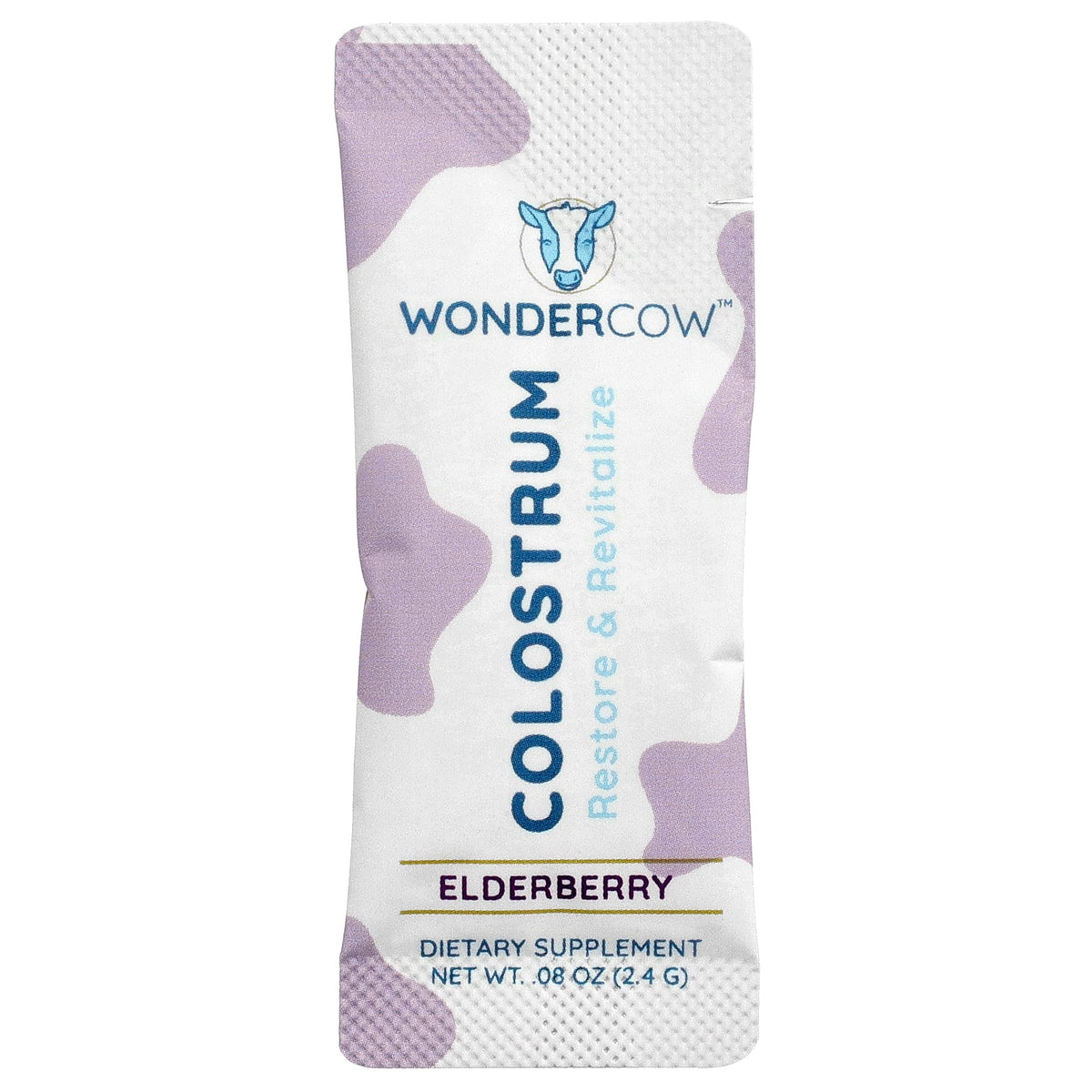 Wondercow, Colostrum Powder, Elderberry, 30 Packets, 0.08 oz (2.4 g) Each
