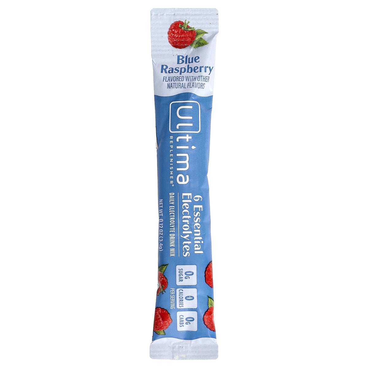 Ultima Replenisher, 6 Essential Electrolytes, Daily Electrolyte Drink Mix, Blue Raspberry, 20 Stickpacks, 0.12 oz (3.4 g) Each