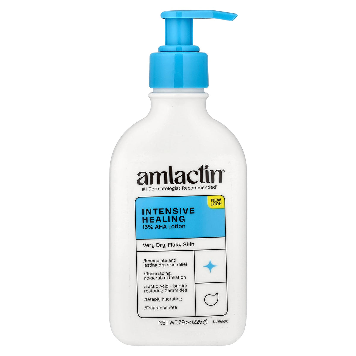AmLactin, Intensive Healing, 15% AHA Lotion, Very Dry, Flaky Skin, Fragrance Free, 7.9 oz (225 g)