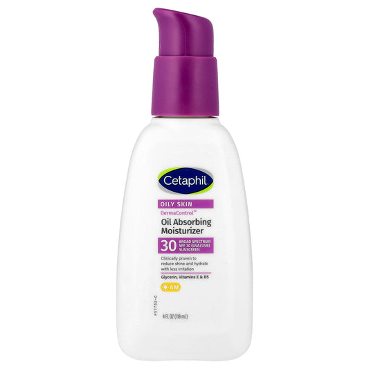 Cetaphil, Derma Control™, Oil Absorbing Moisturizer, For Oily Skin, SPF 30, 4 fl oz (118 ml)