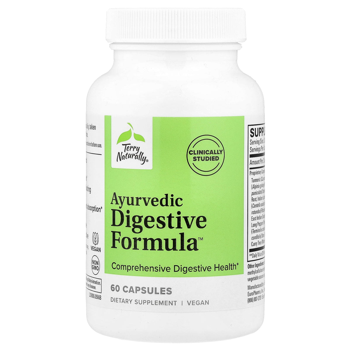 Terry Naturally, Ayurvedic Digestive Formula™, 60 Capsules