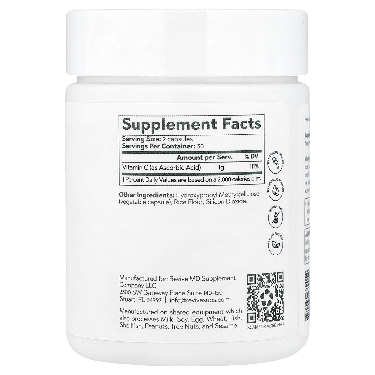 Revive, Vitamin C, 60 Vegetarian Capsules (0.5 g per Capsule)