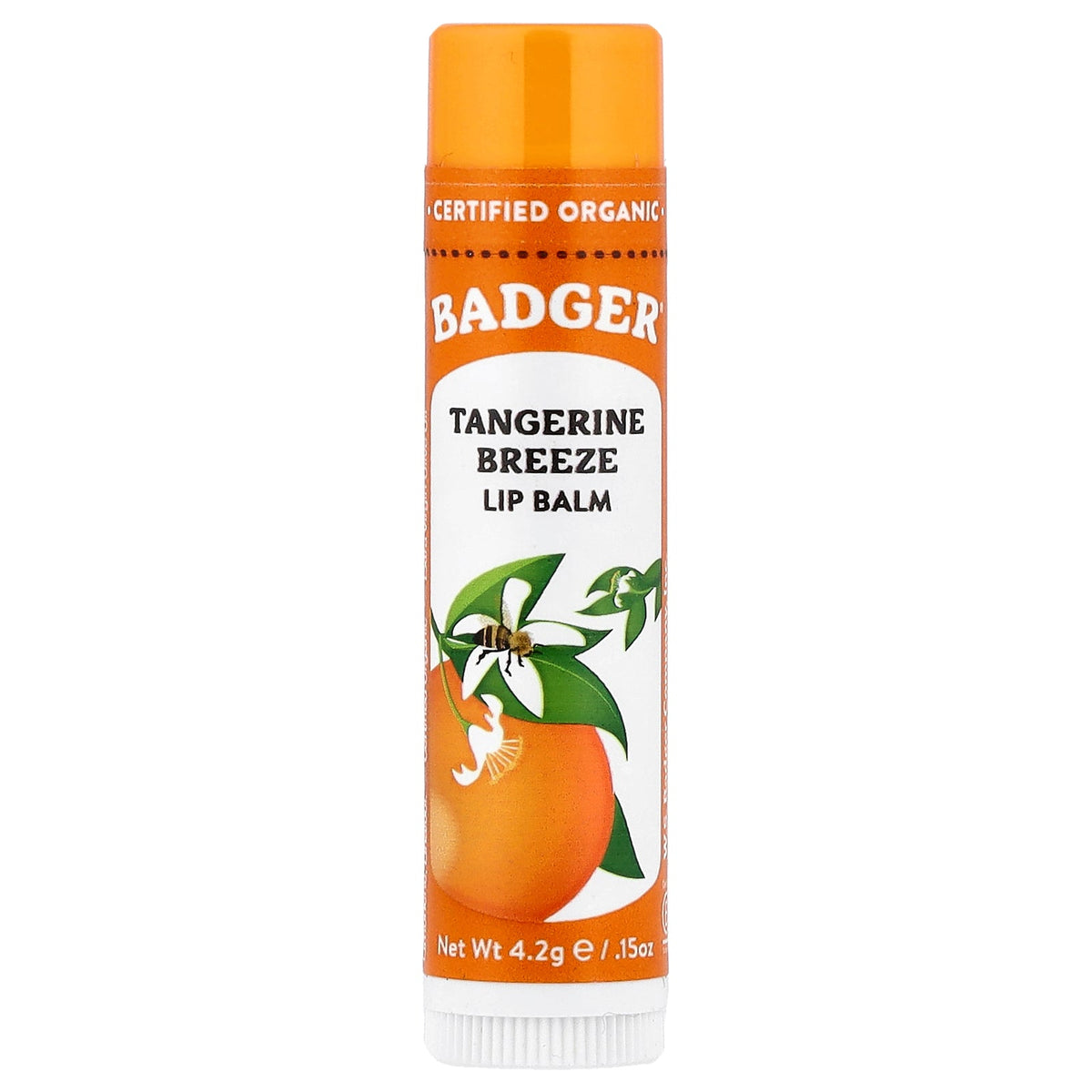 Badger, Lip Balm, Tangerine Breeze, 0.15 oz (4.2 g)
