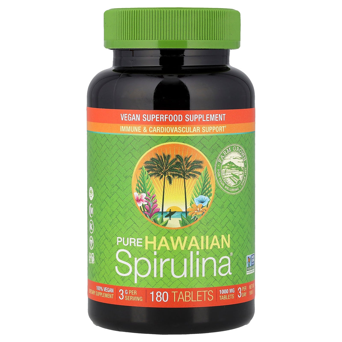 Nutrex Hawaii, Pure Hawaiian Spirulina®, 180 Tablets (1 g per Tablet)
