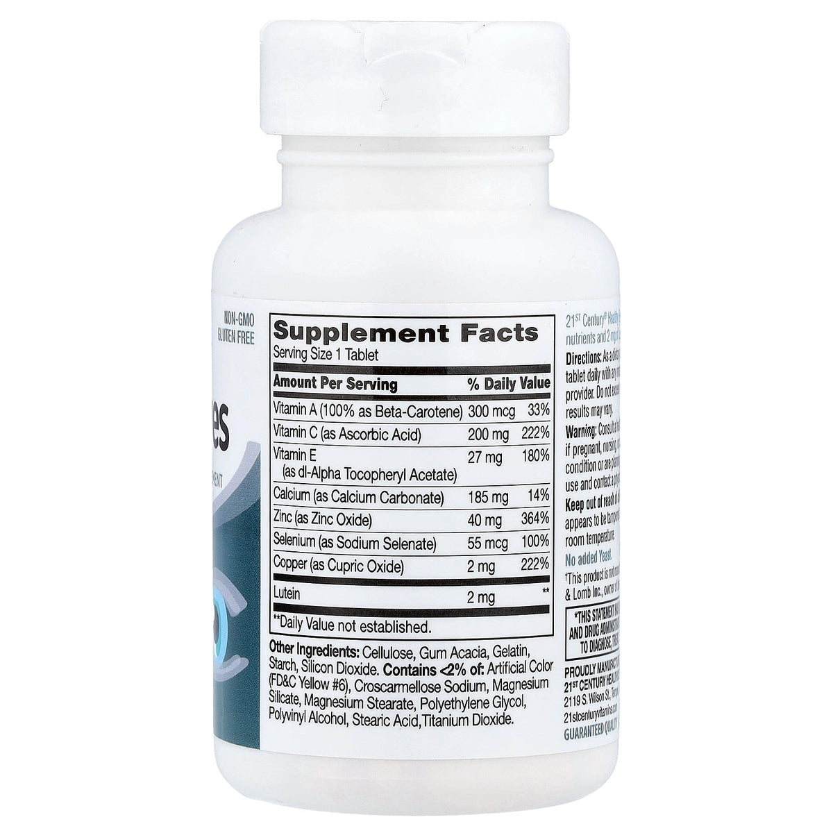 21st Century, Healthy Eyes, Lutein and Antioxidants, 60 Tablets